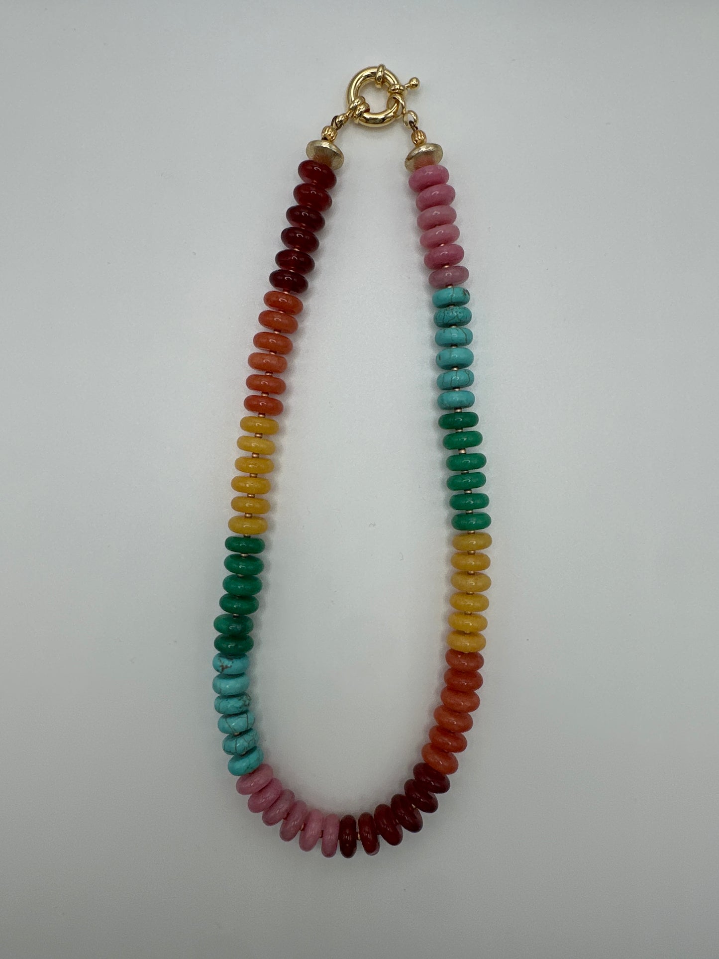 Flock: rainbow rondelle (10mm)