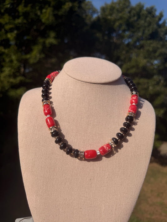 Game Day🏈: black, red with gold accents