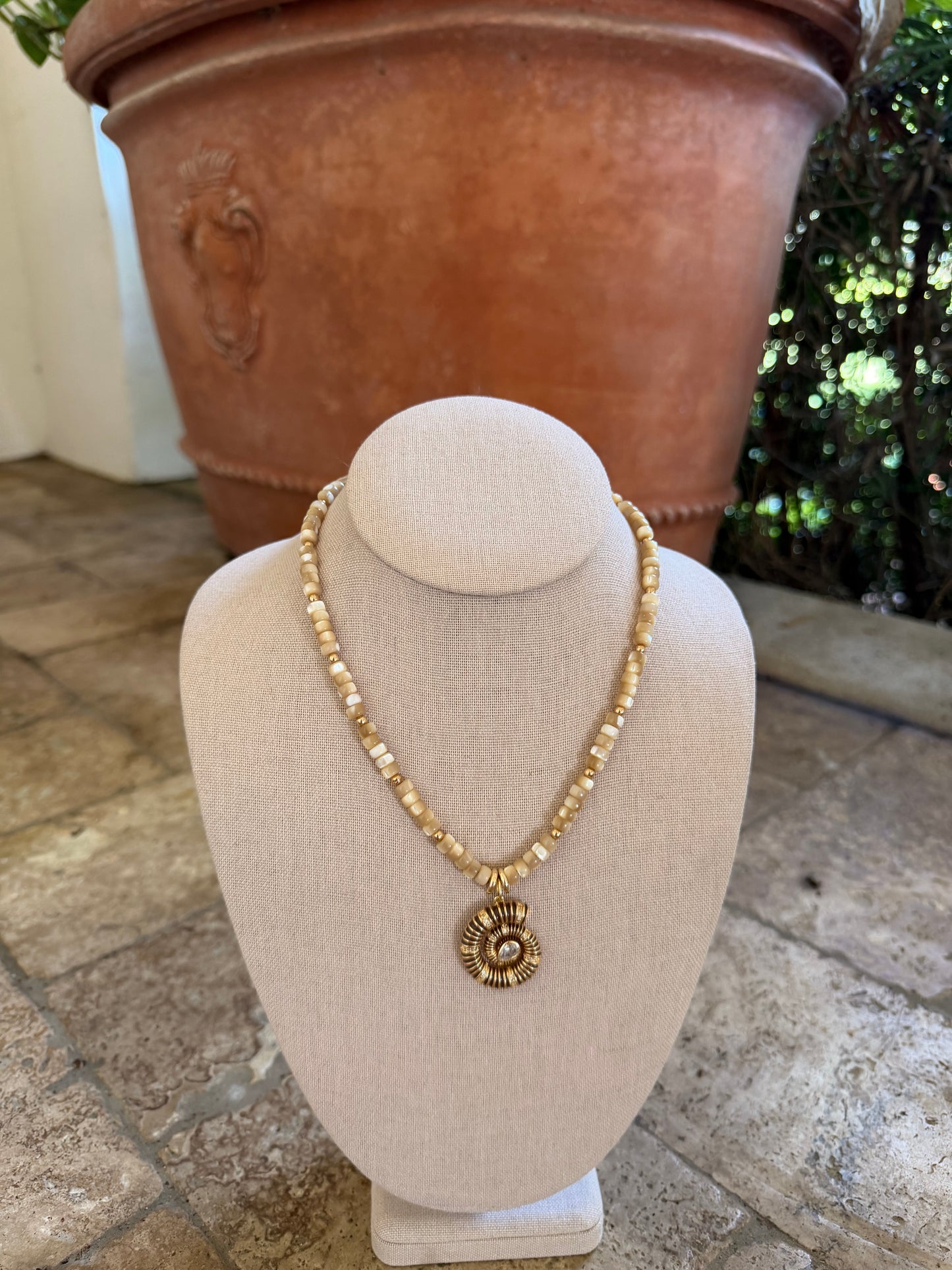 Beachy: mother of pearl with beachy pendant options