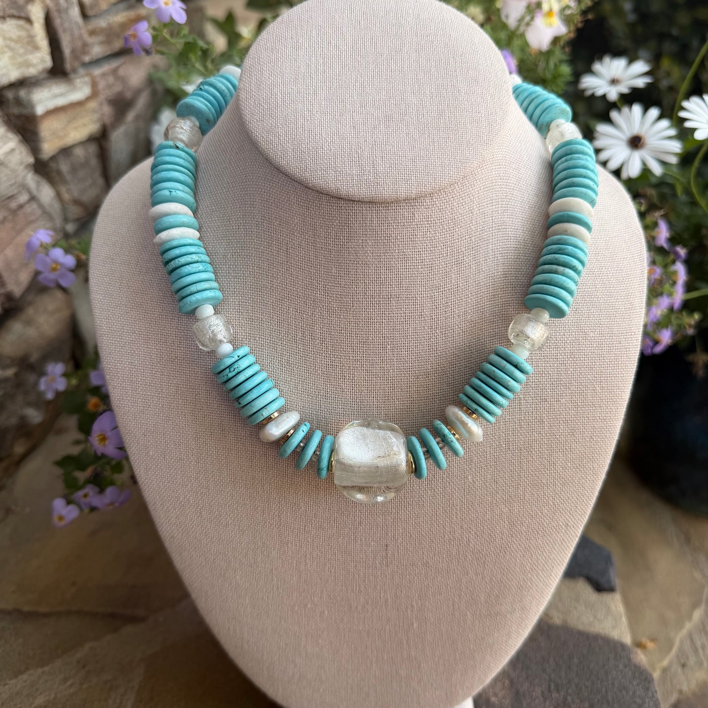 Meridian: Turquoise and pearls