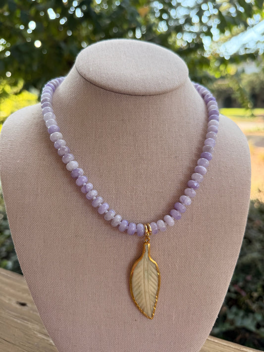 Game Day🏈: light purple with a feather pendant