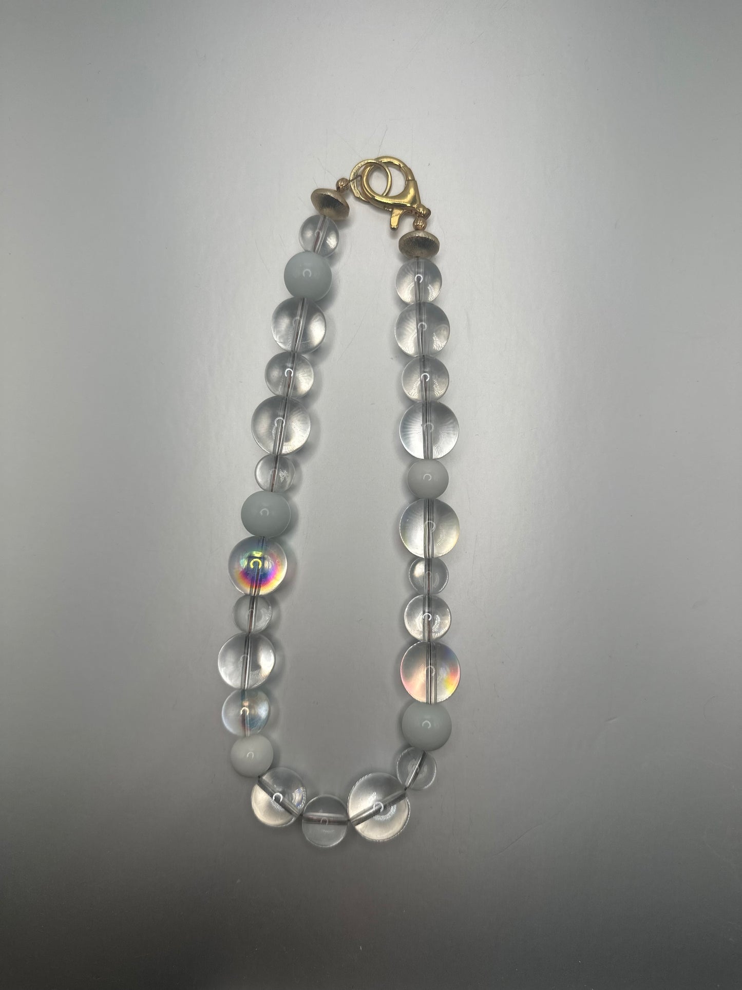 Radiance: clear and white bubble necklace