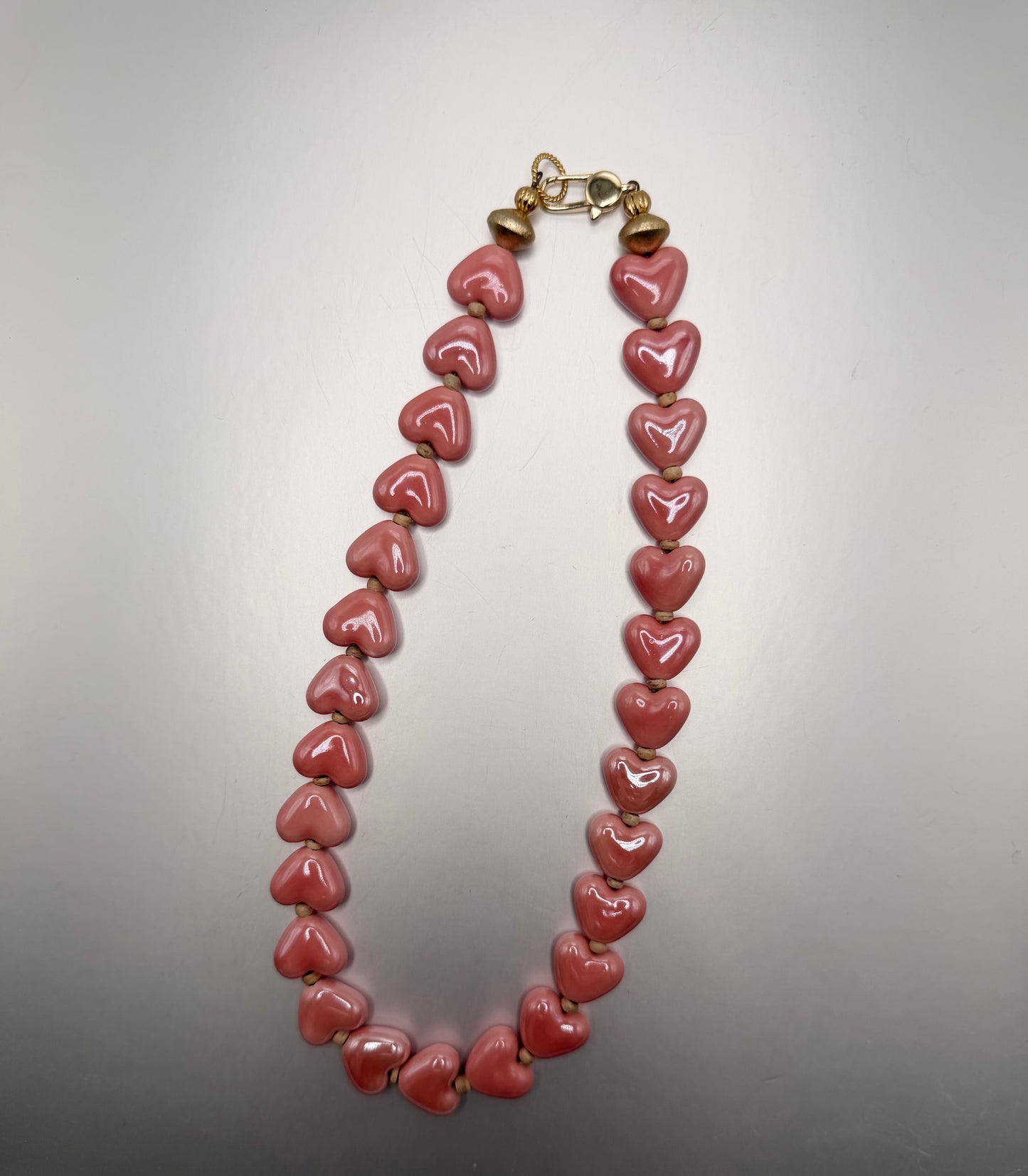 Hearts: red or pink heart necklace