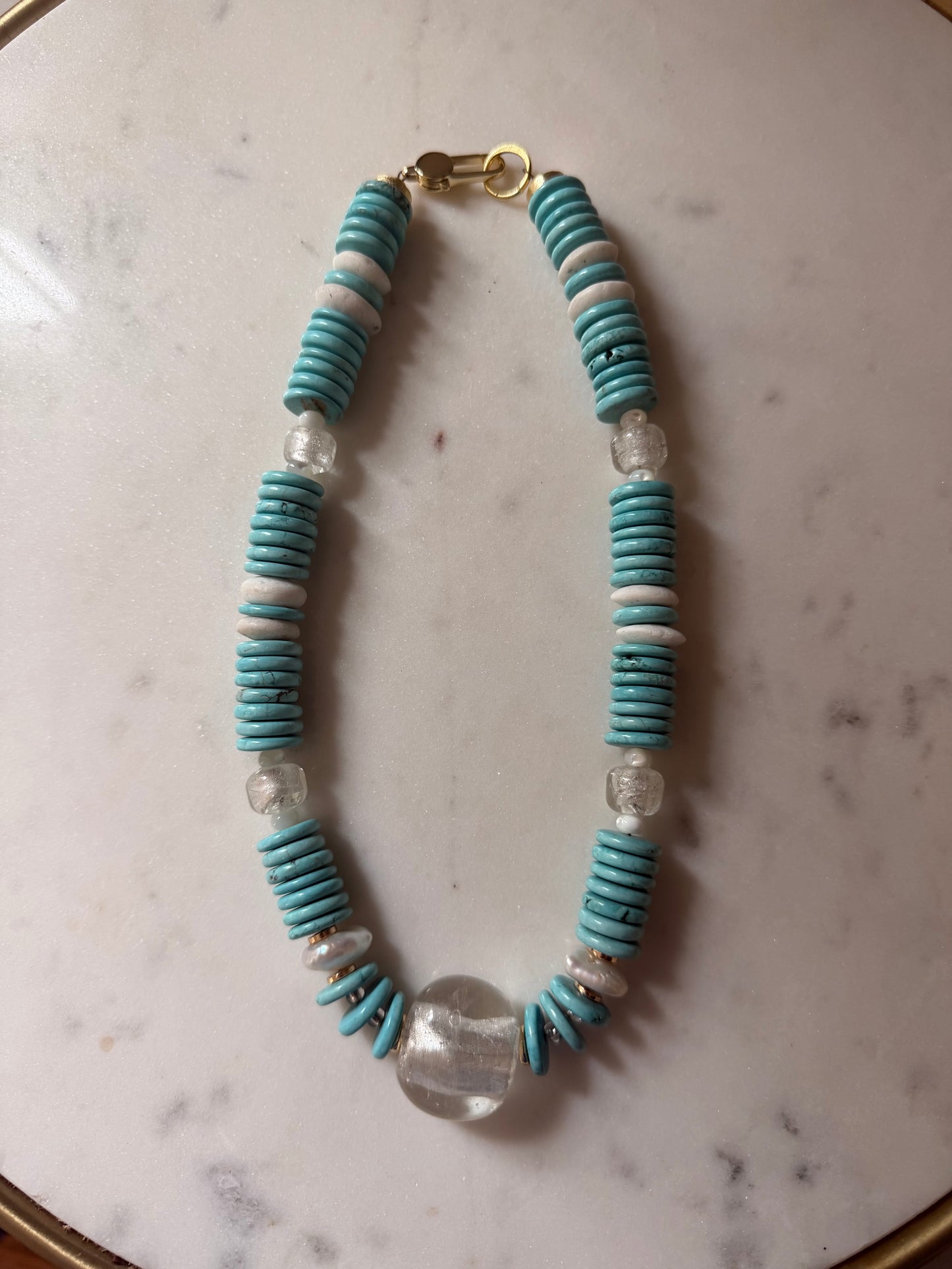 Meridian: Turquoise and pearls