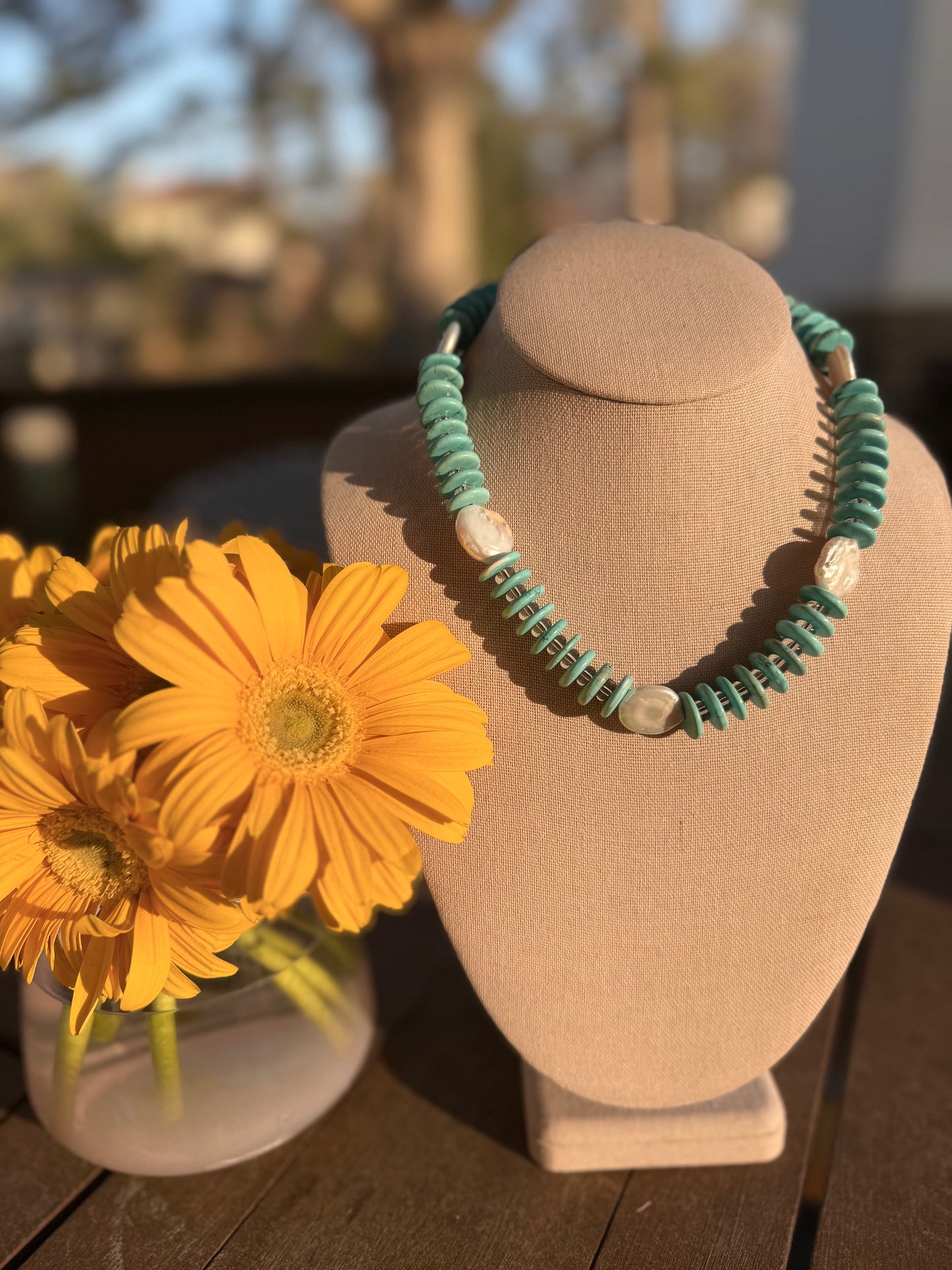 Meridian: Turquoise and pearls