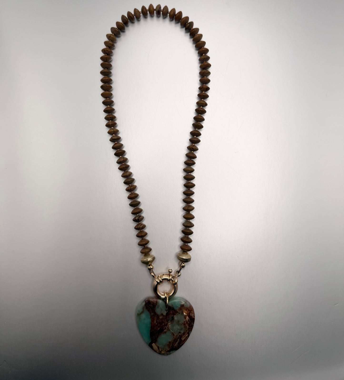 Flock: Brown with Heart Pendant