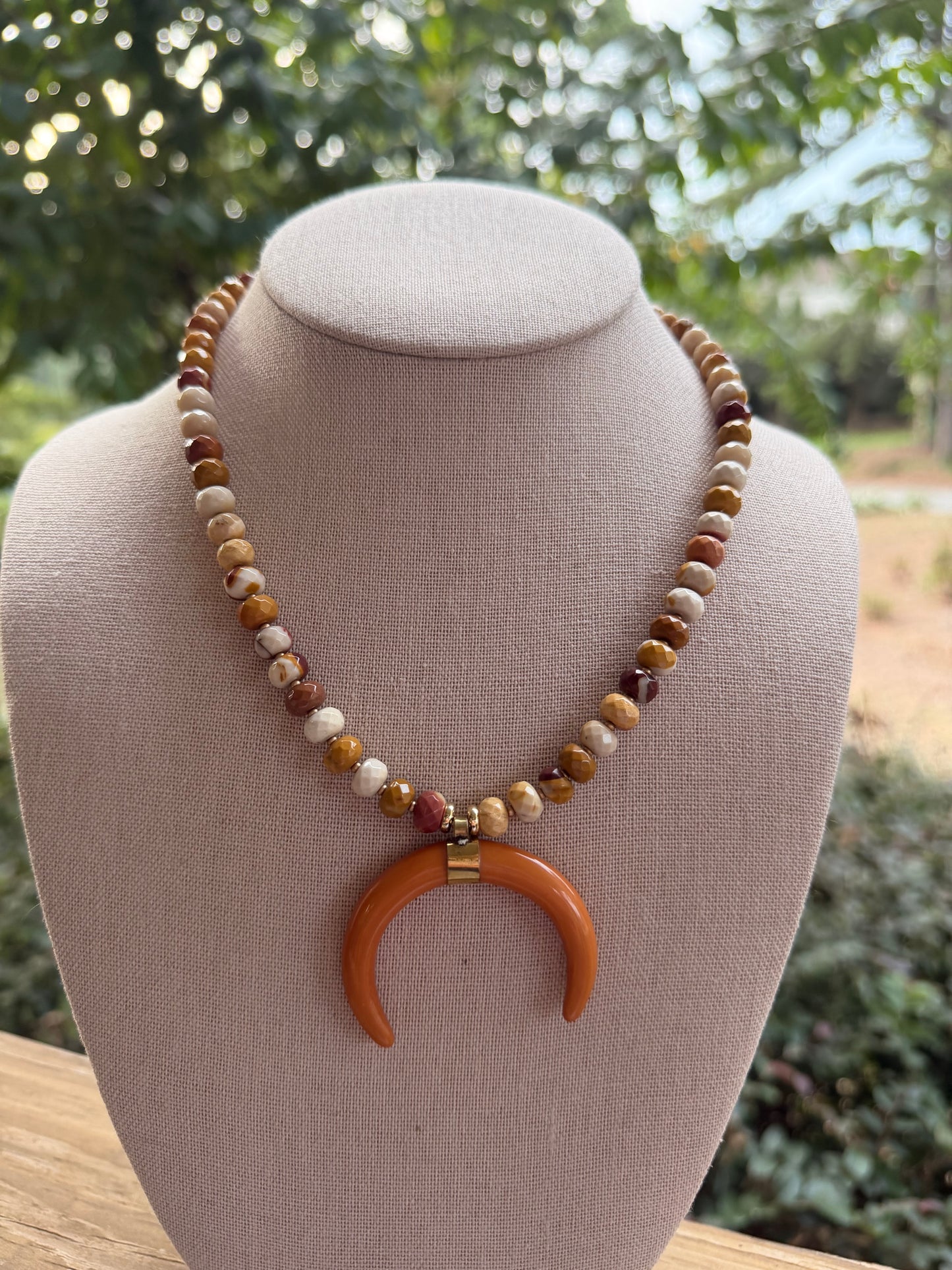 Game Day🏈: Burnt Orange with a horn pendant