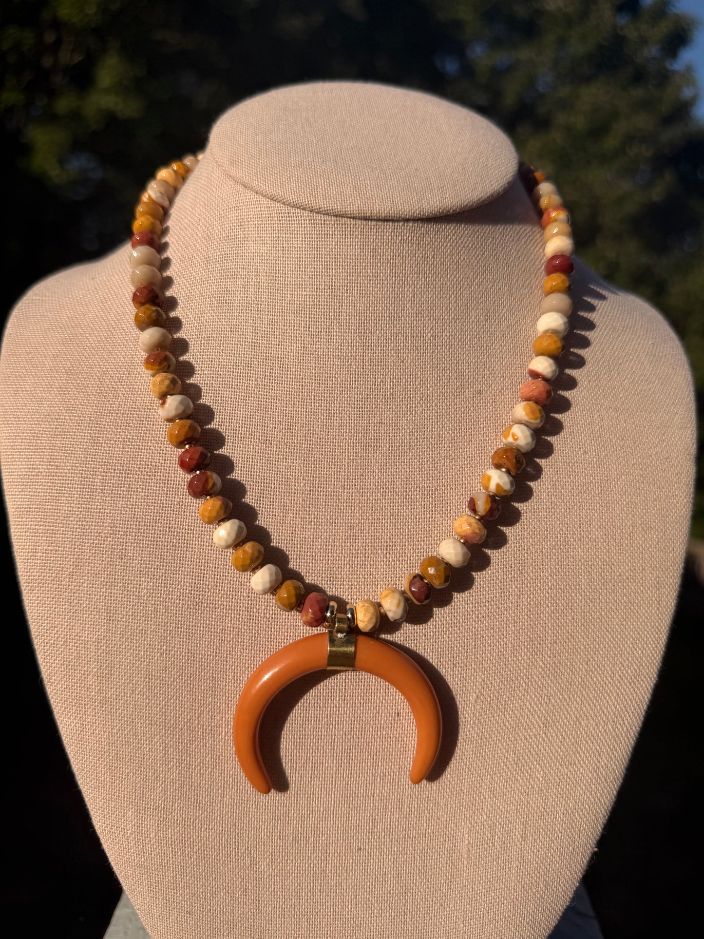 Game Day🏈: Burnt Orange with a horn pendant