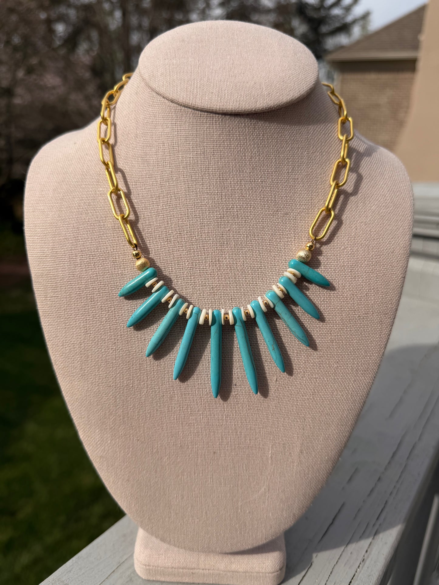 Quarry: turquoise and gold