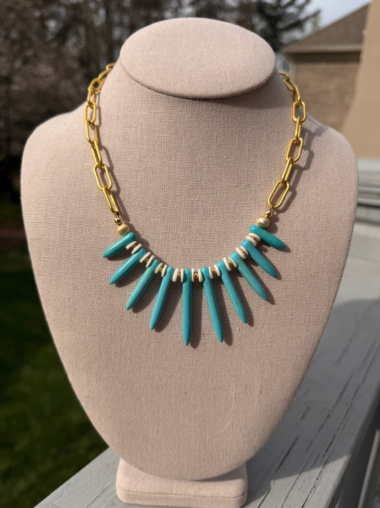 Quarry: turquoise and gold