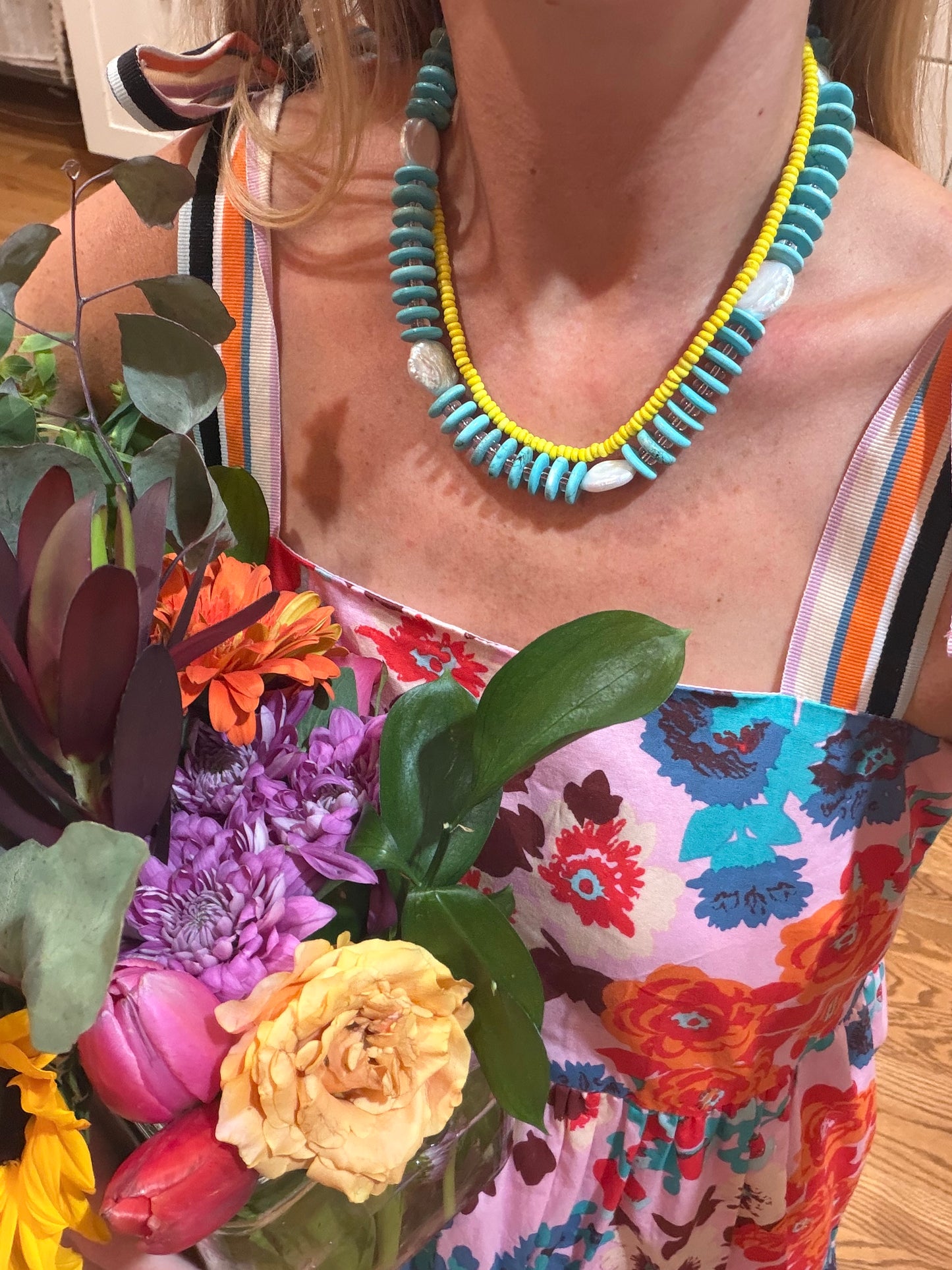 Meridian: Turquoise and pearls