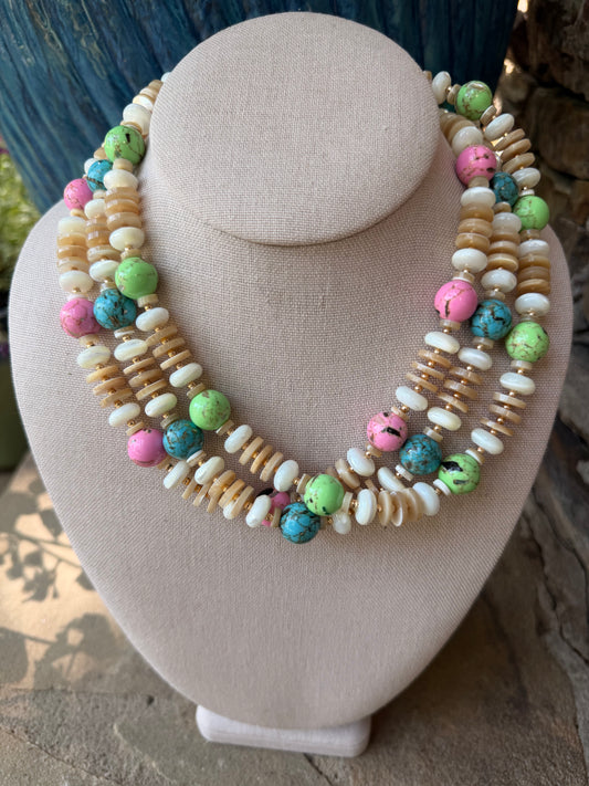 Beachy: pink, blue, or green